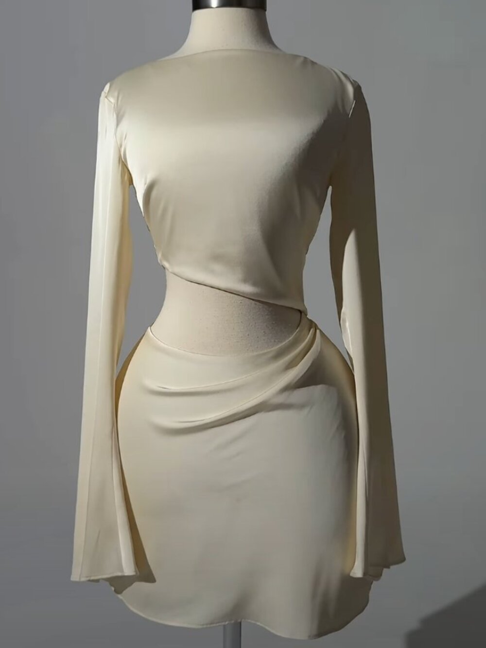 Oh Polly Itzela Mini Dress in Ivory